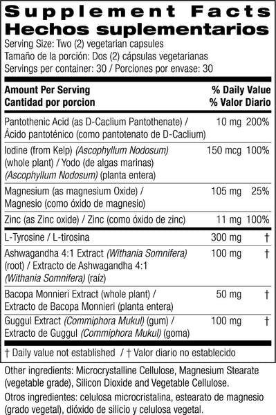 Bio Nutrition, Thyroid Wellness, 60 Vegetarian Capsules