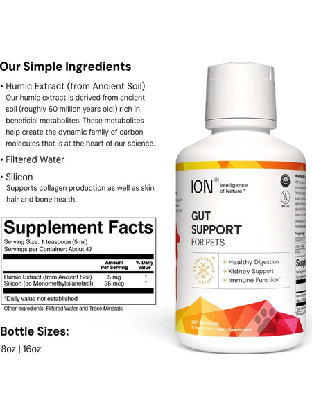 ION Intelligence of Nature, Gut Support For Pets, 8 oz
