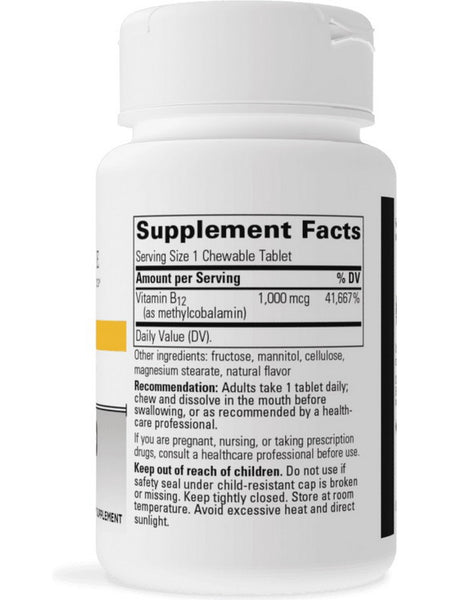 Integrative Therapeutics, B12-Active™, Cherry Flavored, 30 chewable tablets