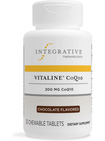 Integrative Therapeutics, Vitaline® CoQ10 (200 mg), Chocolate Flavored, 30 chewable tablets