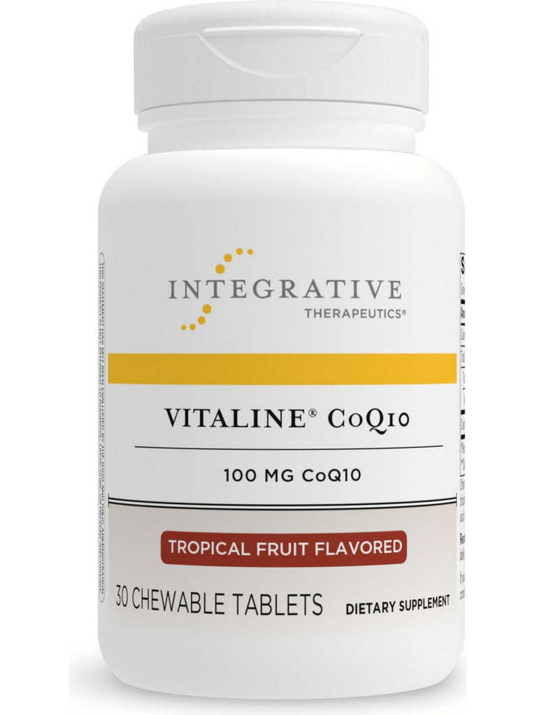 Integrative Therapeutics, Vitaline CoQ10, 100 mg, Tropical Fruit, 30 Chewable Tablets