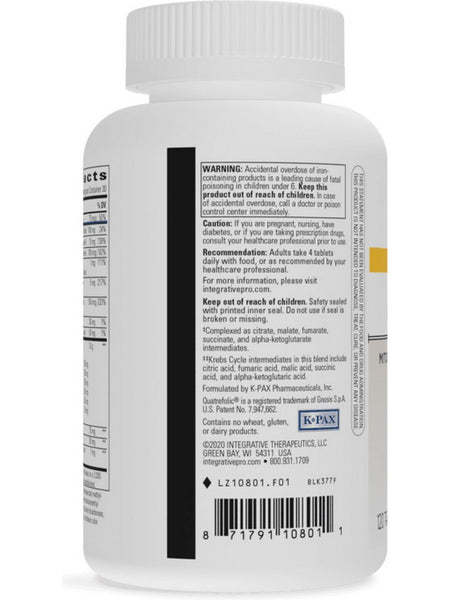 Integrative Therapeutics, K-PAX® MitoNutrients®, 120 tablets