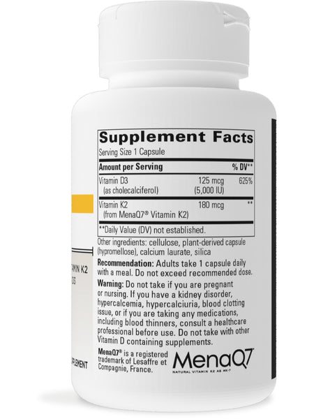 Integrative Therapeutics, K2 + D3, 60 capsules