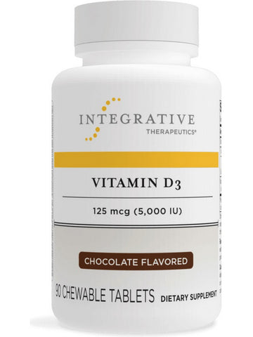 Integrative Therapeutics, Vitamin D3 5,000 IU, Chocolate Flavored, 90 chewable tablets