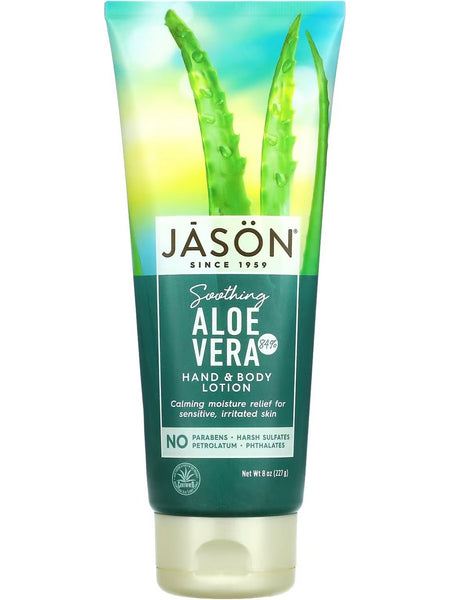 Jason Naturals, Hand and Body Lotion, Soothing Aloe Vera 84%, 8 oz