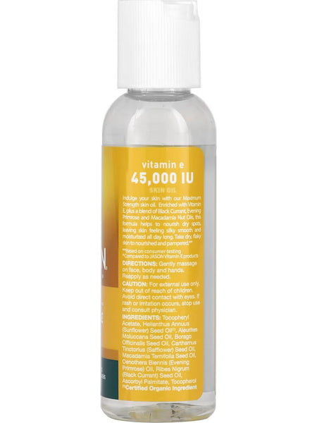 Jason Naturals, Vitamin E, Skin Oil, Maximum Strength, 45,000 IU, 2 fl oz