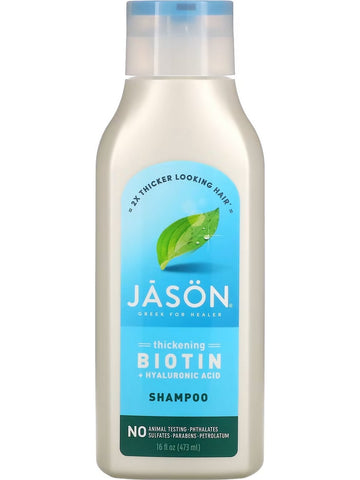 Jason Naturals, Shampoo, Thickening Biotin + Hyaluronic Acid, 16 fl oz