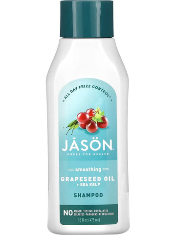 Jason Naturals, Shampoo, Smoothing Grapeseed Oil + Sea Kelp, 16 fl oz
