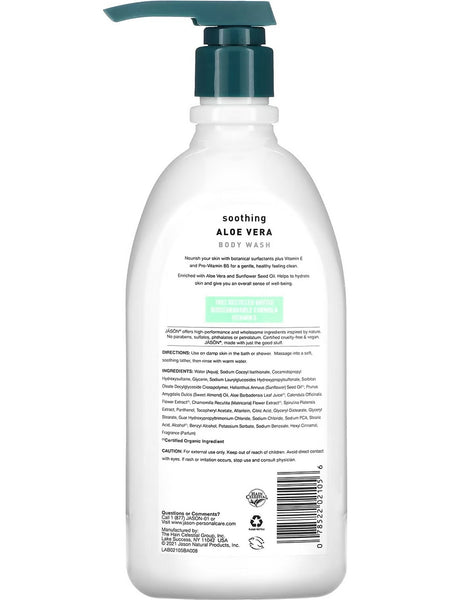 Jason Naturals, Body Wash, Soothing Aloe Vera, 30 fl oz