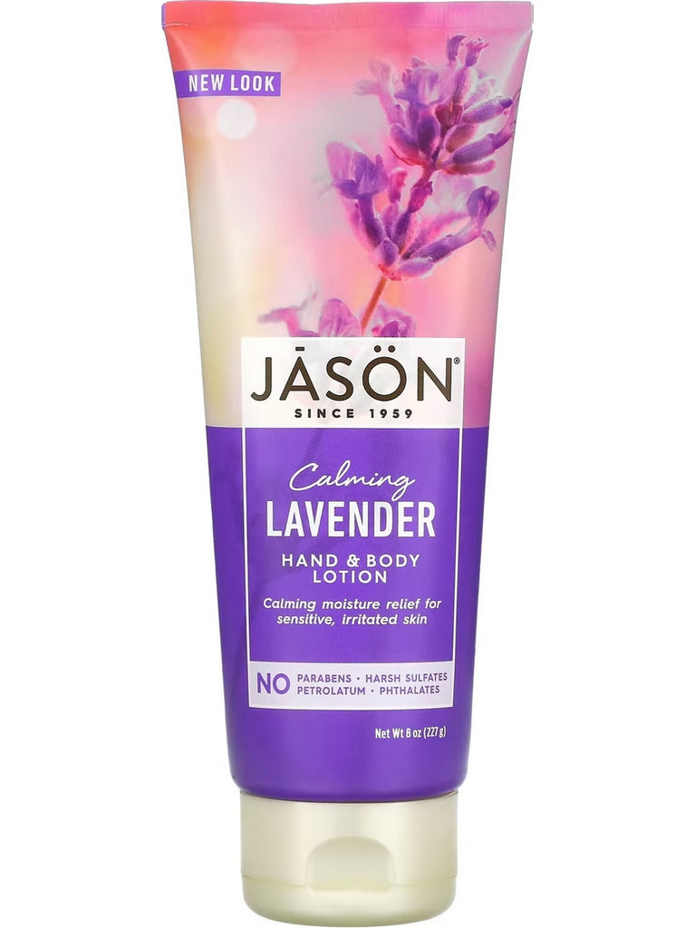 Jason Naturals, Hand and Body Lotion, Calming Lavender, 8 oz
