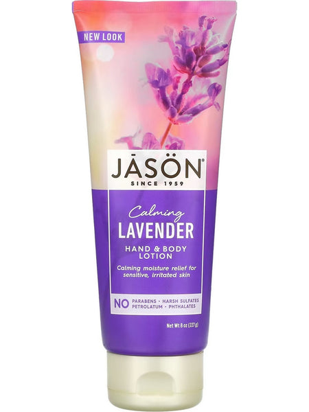 Jason Naturals, Hand and Body Lotion, Calming Lavender, 8 oz