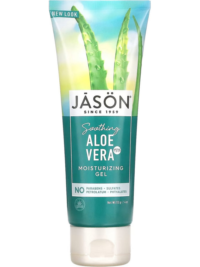 Jason Naturals, Moisturizing Gel, Soothing Aloe Vera 98%, 4 oz