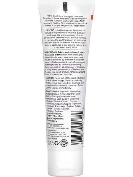 Jason Naturals, Kids Only Toothpaste, Strawberry, 4.2 oz