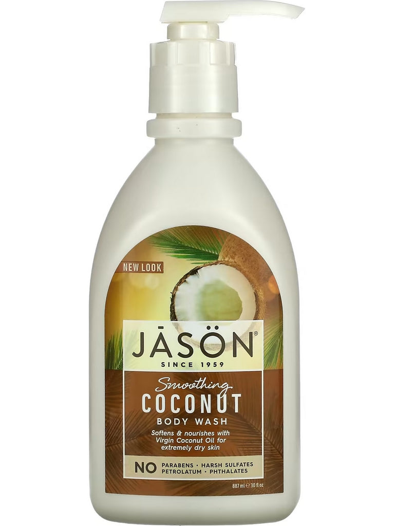 Jason Naturals, Body Wash, Smoothing Coconut, 30 fl oz