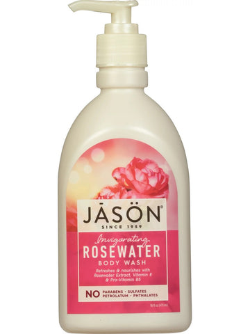 Jason Naturals, Body Wash, Invigorating Rosewater, 16 fl oz
