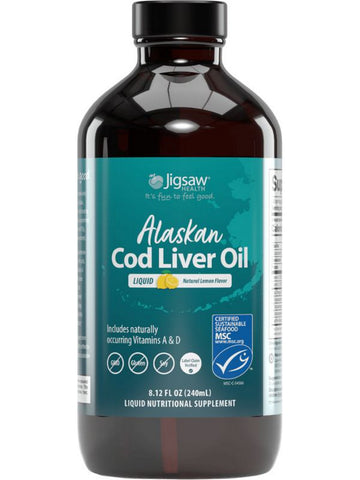 Jigsaw Health, Alaskan Cod Liver Oil, Liquid, 8.12 fl oz
