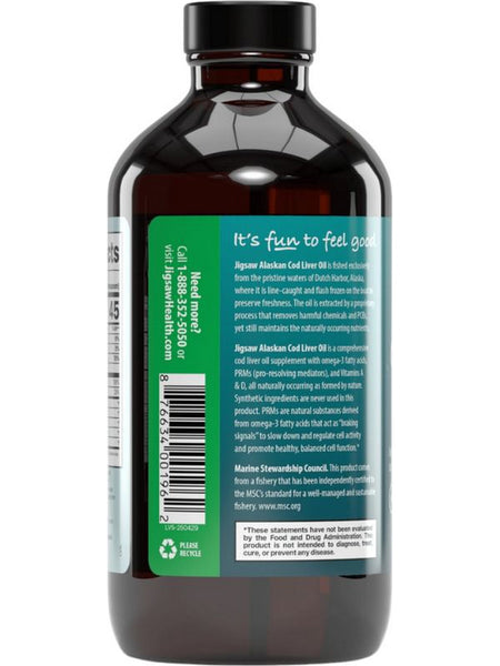 Jigsaw Health, Alaskan Cod Liver Oil, Liquid, 8.12 fl oz