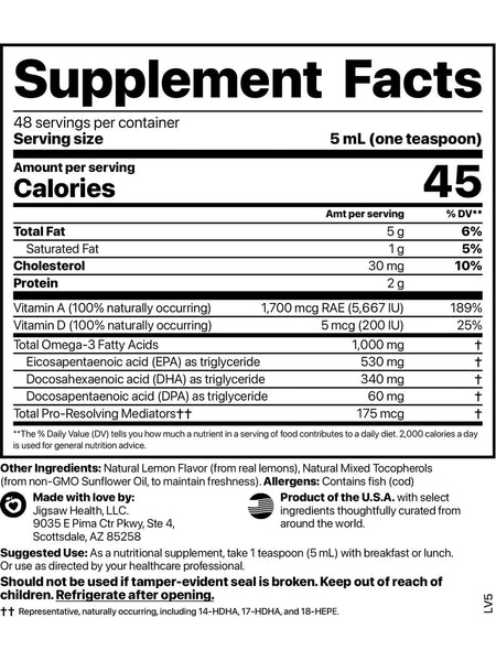 Jigsaw Health, Alaskan Cod Liver Oil, Liquid, 8.12 fl oz