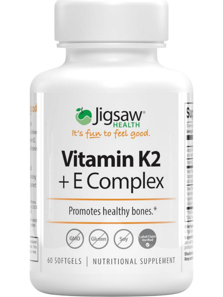 Jigsaw Health, Vitamin K2 + E Complex, 60 Softgels