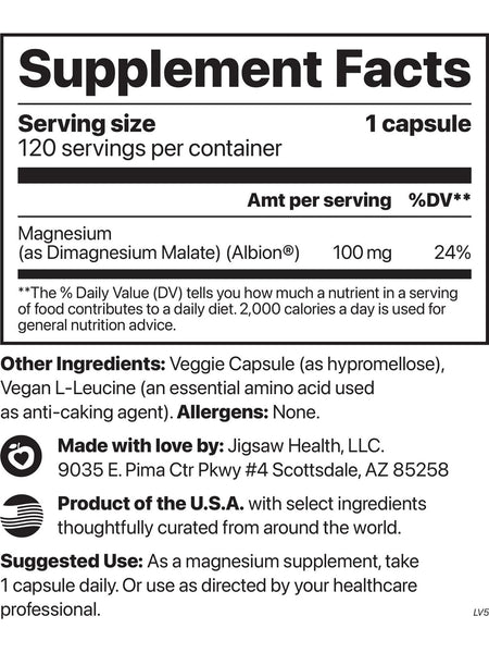 Jigsaw Health, MagPure-Malate, 120 Capsules
