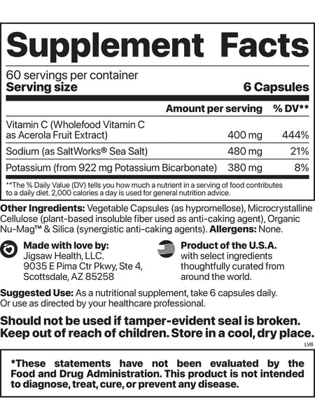 Jigsaw Health, Adrenal Cocktail + Wholefood Vit C, 360 Capsules