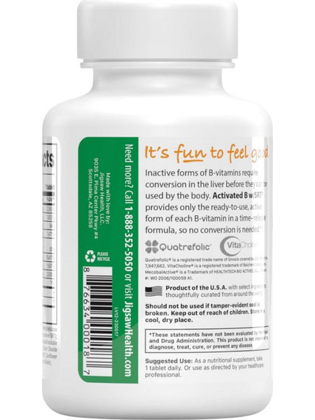 Jigsaw Health, Activated B with SRT, 120 Tablets