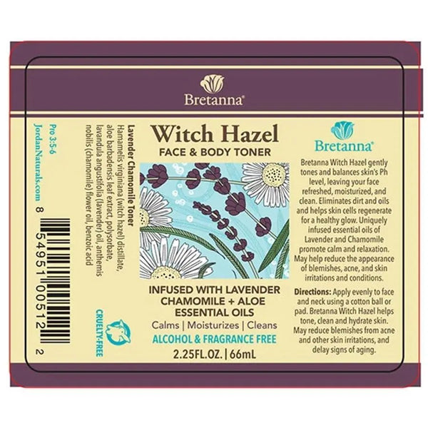 Bretanna, Witch Hazel Lavender & Chamomile, 2.25 fl oz