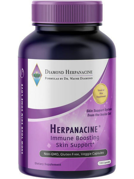 Diamond Herpanacine, Herpanacine Immune Boosting Skin Support, 100 Capsules