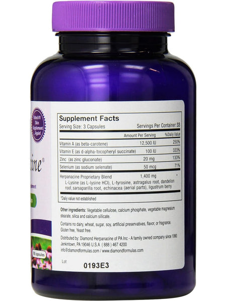 Diamond Herpanacine, Herpanacine Immune Boosting Skin Support, 100 Capsules