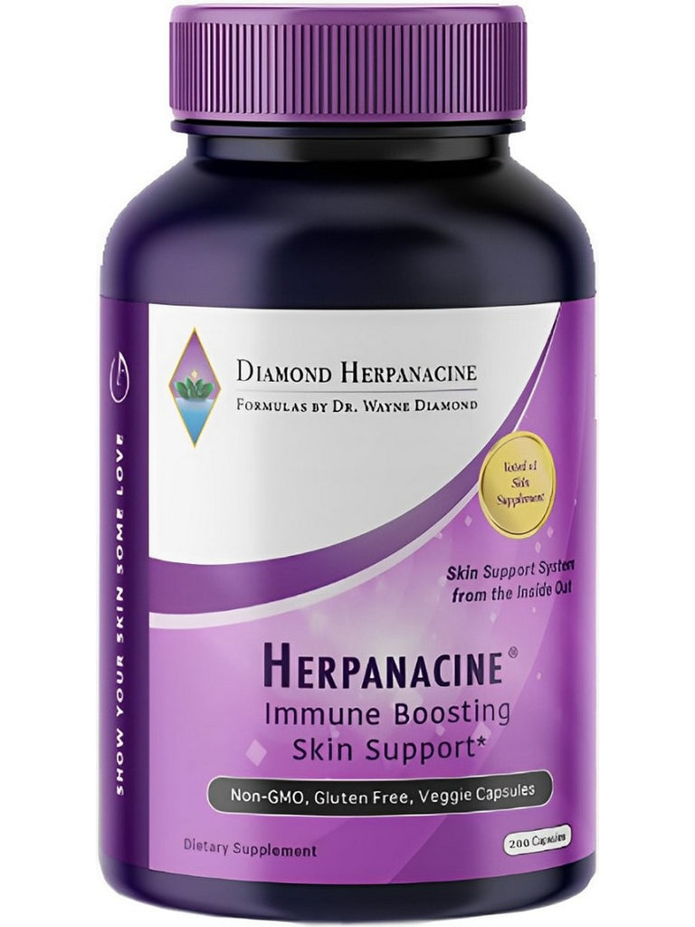 Diamond Herpanacine, Herpanacine Immune Boosting Skin Support, 200 Capsules