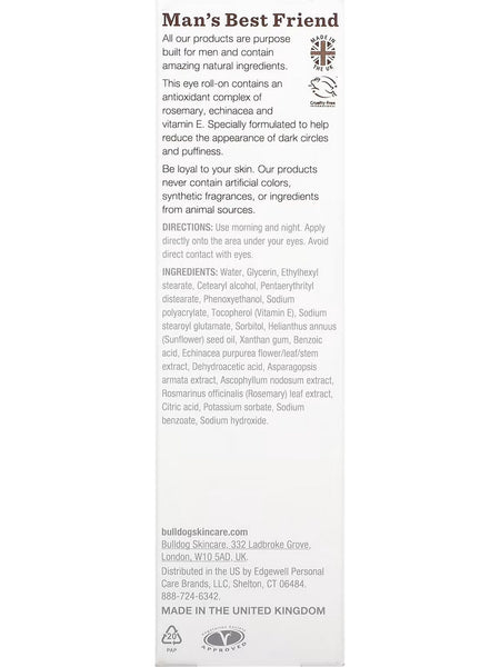Bulldog Skincare, Age Defense Eye Roll-On, 0.5 fl oz