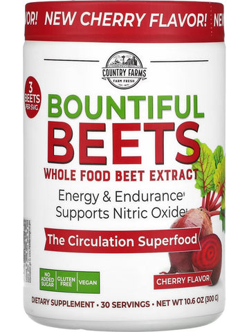 Country Farms, Bountiful Beets, Whole Food Beet Extract, Cherry, 10.6 oz