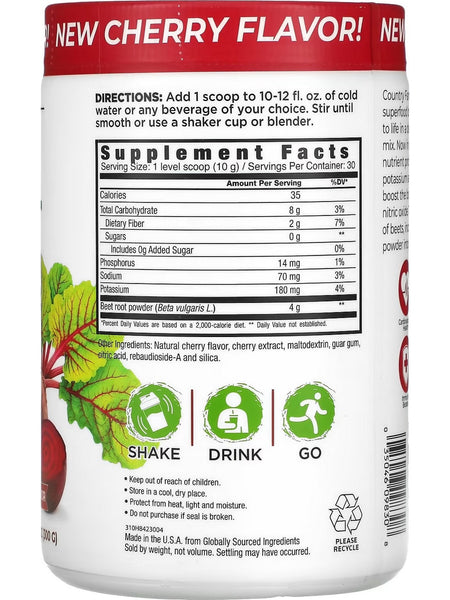 Country Farms, Bountiful Beets, Whole Food Beet Extract, Cherry, 10.6 oz