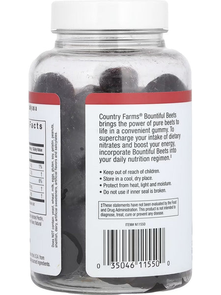 Country Farms, Bountiful Beets, Black Cherry, 60 Gummies