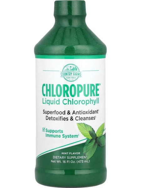 Country Farms, ChloroPure Liquid Chlorophyll, Mint, 16 fl oz