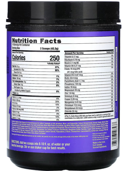 Keto Science, Keto MealShake Powder, Vanilla Cream, 20.83 oz