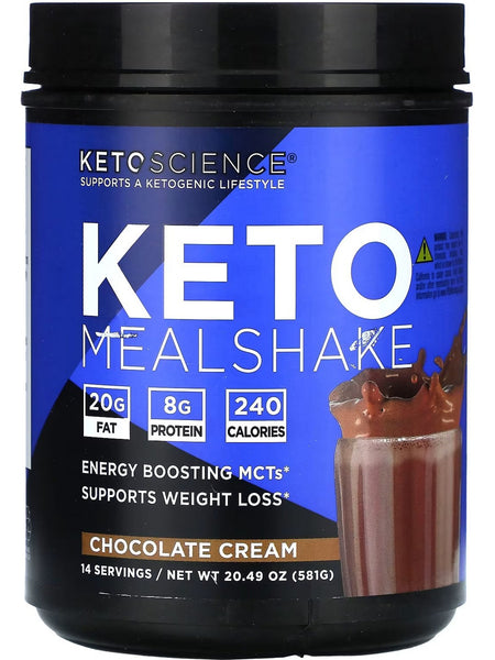 Keto Science, Keto MealShake Powder, Chocolate Cream, 20.49 oz