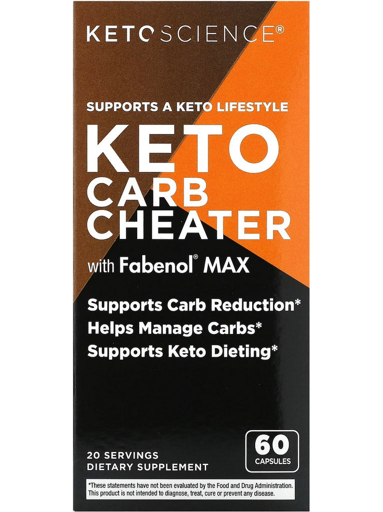 Keto Science, Keto Carb Cheater with Fabenol Max, 60 Capsules