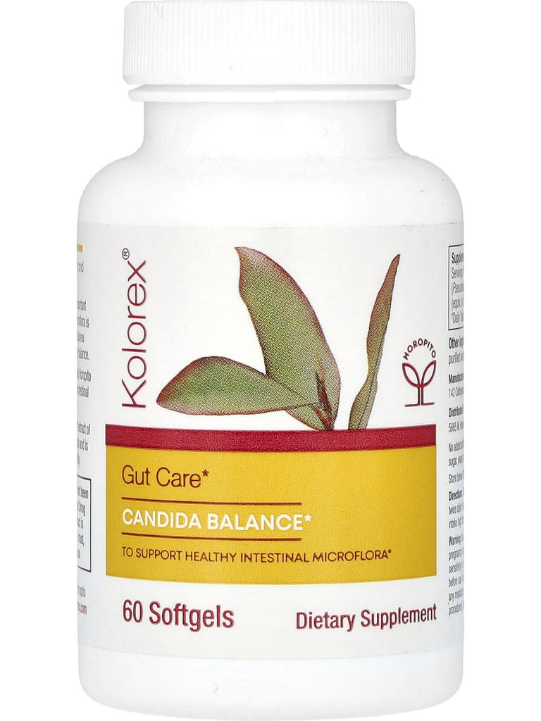 Kolorex, Gut Care, Candida Balance, 60 Softgels