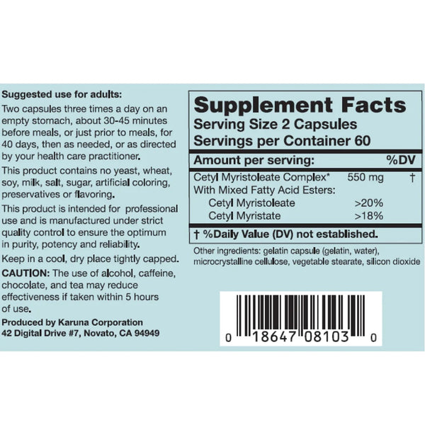 Karuna, Cetyl Myristoleate, 120 Capsules