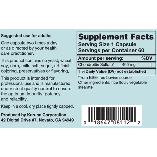 Karuna, Chondroitin Sulfate, 60 Capsules