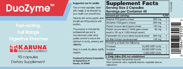 Karuna, DuoZyme, 90 Capsules
