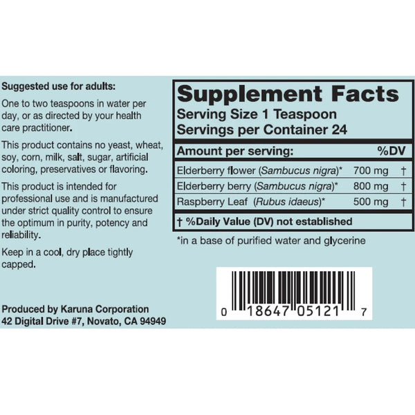 Karuna, Elderberry, Four Fluid Ounces