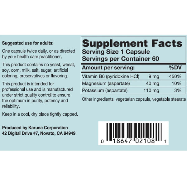 Karuna, K/Mg Aspartate, 60 Vegetarian Capsules
