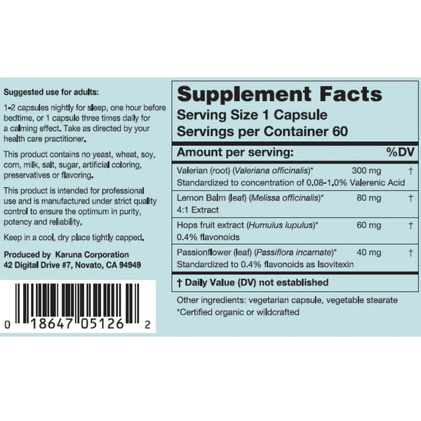 Karuna, Sleep Formula, 60 Vegetarian Capsules