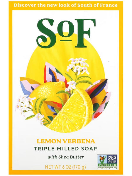 South of France, Lemon Verbena Bar Soap, 6 oz