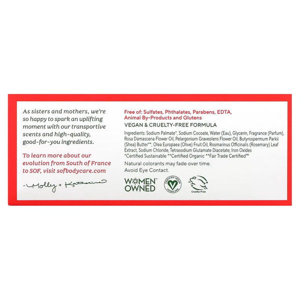 South of France, Wild Rose Bar Soap, 6 oz