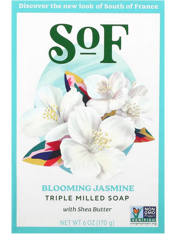 South of France, Blooming Jasmine Bar Soap, 6 oz