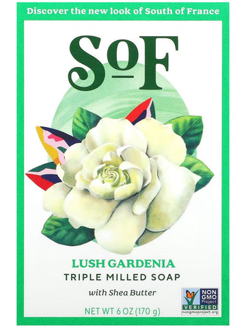 South of France, Lush Gardenia Bar Soap, 6 oz