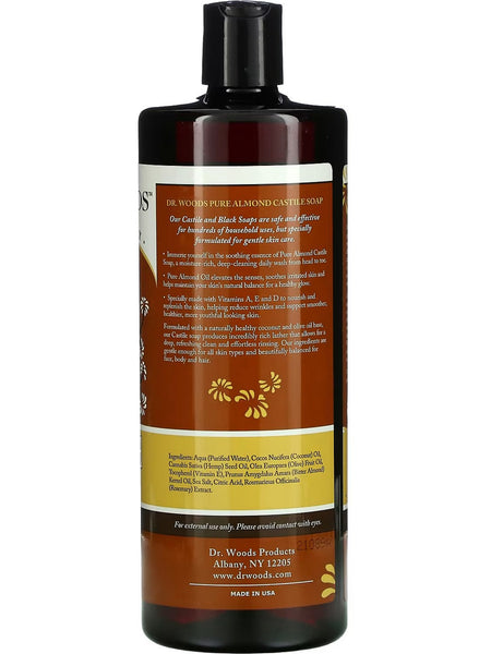 Dr. Woods, Castile Soap Liquid Almond, 32 fl oz